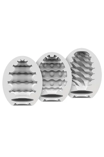 Satisfyer Masturbator Eggs 3-Piece Set Riffle, Bubble, Fierce — image 6 of 6