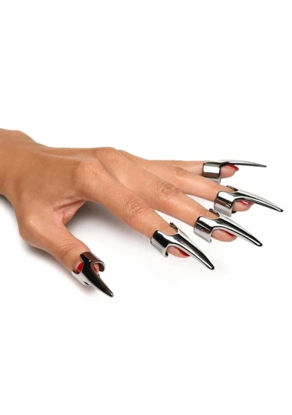 Master Series Clawed 5-Piece Sensational Fingertip Play Rings - Stainless Steel