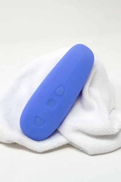 AER Silicone Rechargeable Waterproof Pressure Wave Suction Toy By Dame - Periwinkle