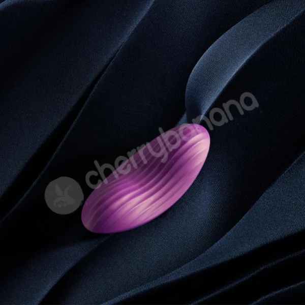 Svakom Edeny Vibrating Panties Purple Curved Vibrator With Black Tie-side Underwear