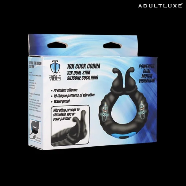 Trinity Cobra Dual Stimulation Silicone Cock Ring