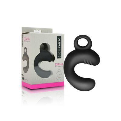 Climax Elite Diana Rechargeable 9x C shaped Vibe Black Black