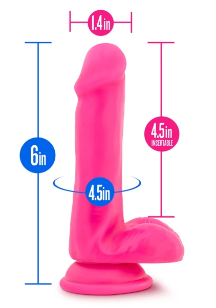 Neo - 6 Inch Dual Density Cock With Balls - Neon Green