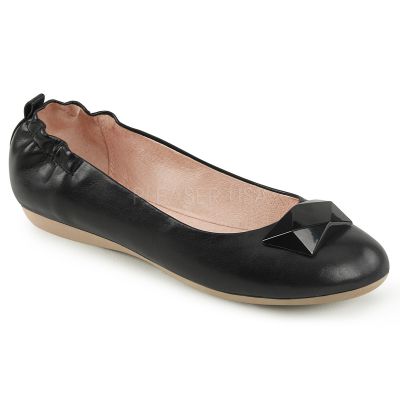 Round Toe Foldable Flats W Geometric Adornment