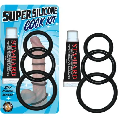 Super Silicone Cock Kit with Sta Hard 5oz