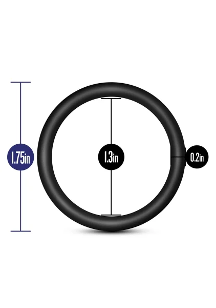 Performance - Vs1 Pure Premium Silicone Cockrings  - Medium - Indigo