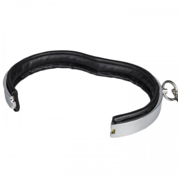 Bondara Luxe Metal and Leather Collar, Leash and Nipple Clamps — image 4 of 5