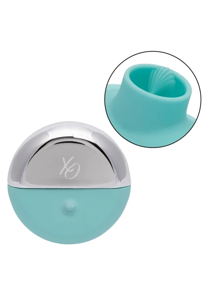 Ovation Rave Rechargeable Silicone Waterproof Flickering Clitoral Vibrator By CalExotics - Blue