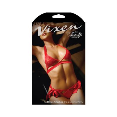 Vixen No Strings Attached Cutout Lace Bra Side Tie Pant