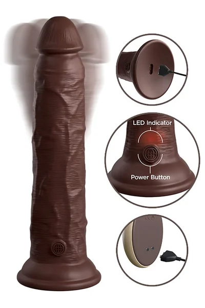 Pipedream King Cock Elite Dual Density Vibrating 9" Silicone Dildo — image 9 of 10