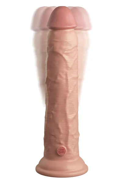 Pipedream King Cock Elite Dual Density Vibrating 9" Silicone Dildo — image 7 of 10