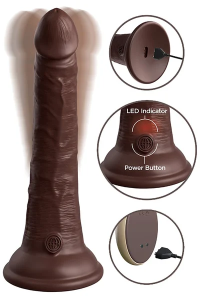 Pipedream King Cock Elite Dual Density Vibrating 7" Silicone Dildo — image 9 of 10