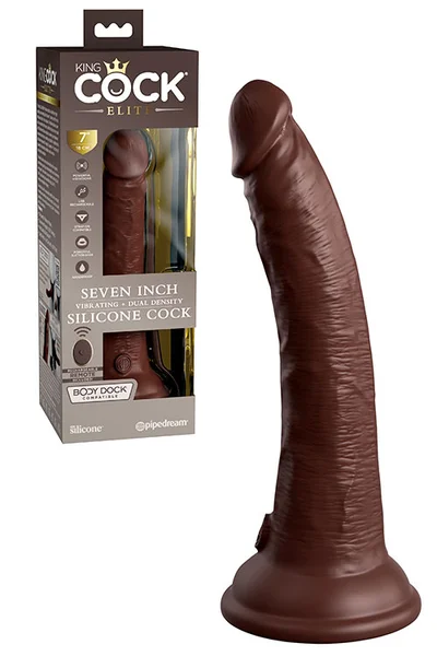 Pipedream King Cock Elite Dual Density Vibrating 7" Silicone Dildo — image 6 of 10
