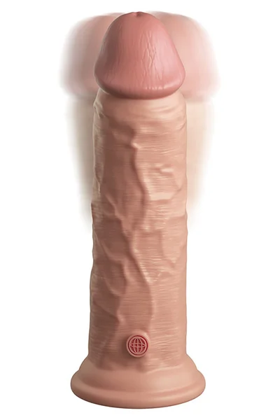 Pipedream King Cock Elite Dual Density Vibrating 8" Silicone Dildo — image 14 of 24