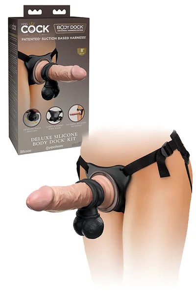 Pipedream 8" King Cock Elite Deluxe Silicone Body Dock Kit — image 13 of 24