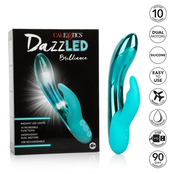 CalExotics DazzLED Brilliance Dual-Stimulating Vibe with Pulsing LED Lights