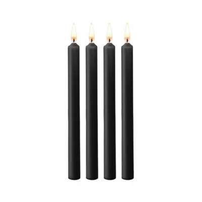 Ouch Teasing Wax Candles Large Paraffin 4 pack Black
