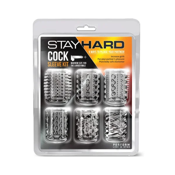 Stay Hard Cock Sleeve Kit Clear 6 Pack — image 5 of 9