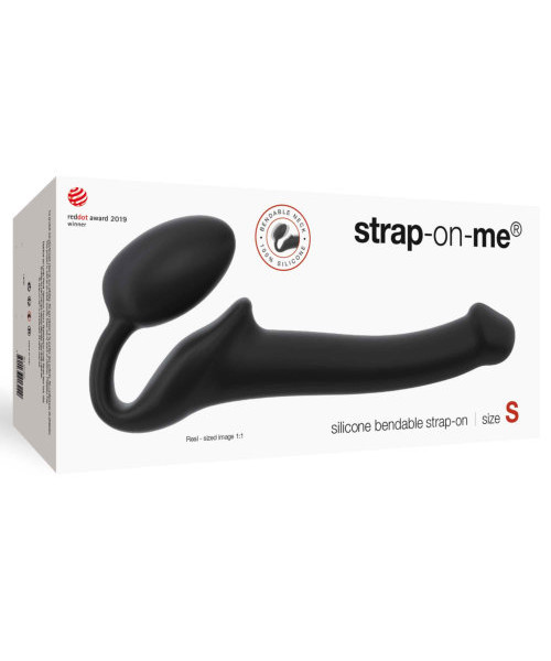 Strap-on-Me Semi-Realistic Bendable Strap-On Black Small