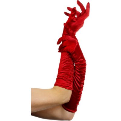 Long Gloves Red