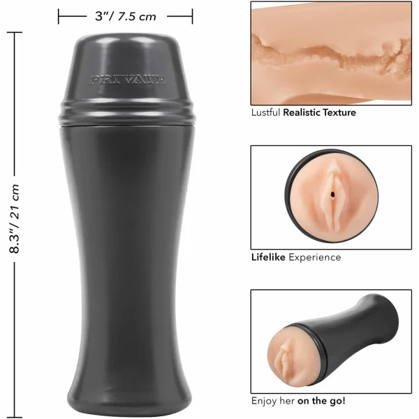Private Hot Bombshell Vacuum Cup To Go Penis Masturbator By CalExotics