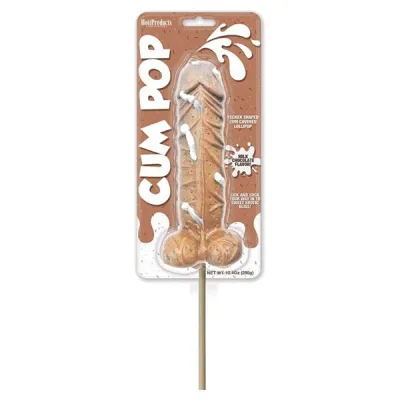 Hott Products Cum Pops Large Chocolate Penis Shaped Lollipop