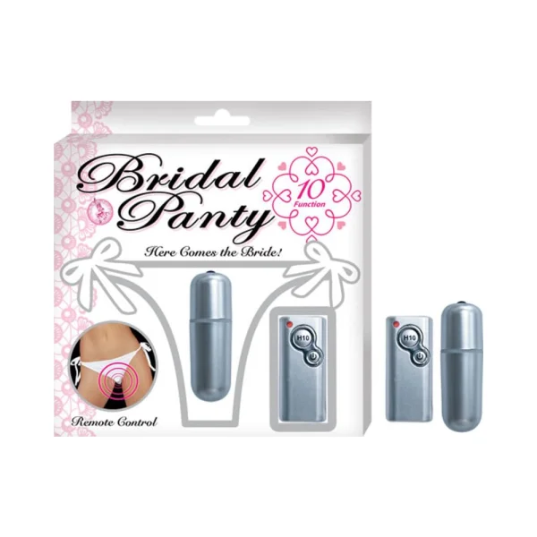 Bridal Panty Vibrating With Remote 10 Function Bullet Waterproof White — image 5 of 5