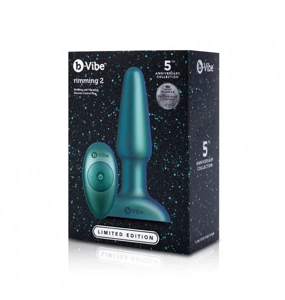 B-Vibe Rimming 2 Anal Plug in Space Green