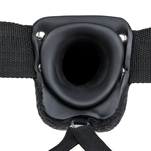 Real Rock Hollow Vibrating 7 Inch Ballsy Strap-On