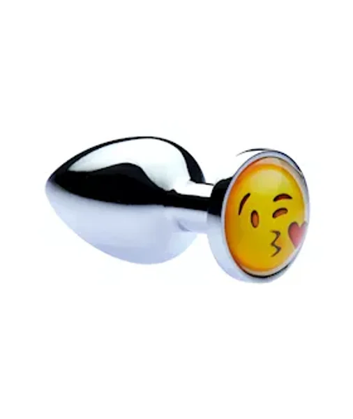 Kink Range Emoji Butt Plug - 2.8 Inch - Silver - 2.8 Inch — image 4 of 6