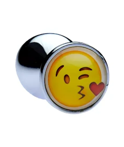 Kink Range Emoji Butt Plug - 2.8 Inch - Silver - 2.8 Inch — image 5 of 6