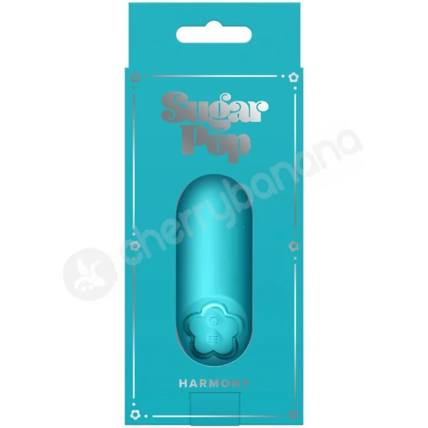 Sugar Pop Harmony Teal Palm Held Clit Stimulation Vibrator