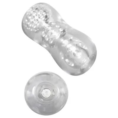Adam and Eve 5 9 Clear Triple Chamber Stroker with Internal Nubs
