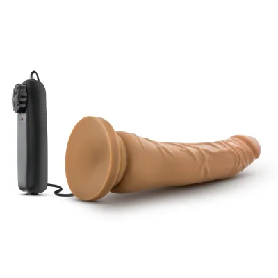Dr Skin 8 5 Inch Vibrating Realistic Cock With Suction Cup Mocha