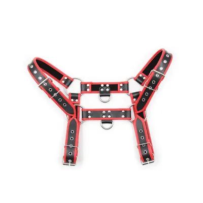 Chest Harness Black red