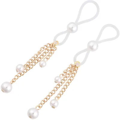 Sex Mischief Pearl Nipple Ties By Sportsheets White Gold