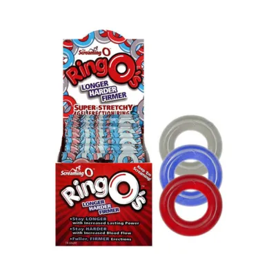 Ringos Silicone Cock Rings Waterproof 18 Per Display Assorted Colors