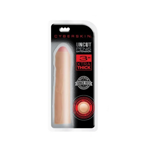 Cyberskin 3 inches Xtra Thick Uncut Penis Extension — image 6 of 7