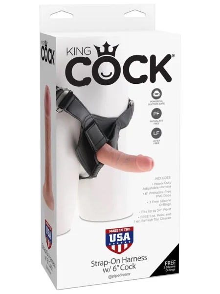 King Cock Strap-On Harness W/6 in. Cock