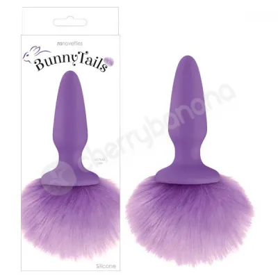 Bunny Tails Purple Fluffy Butt Plug