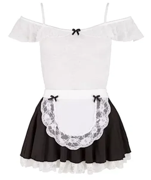 Maids Dress  - Black / White - Small — image 3 of 4