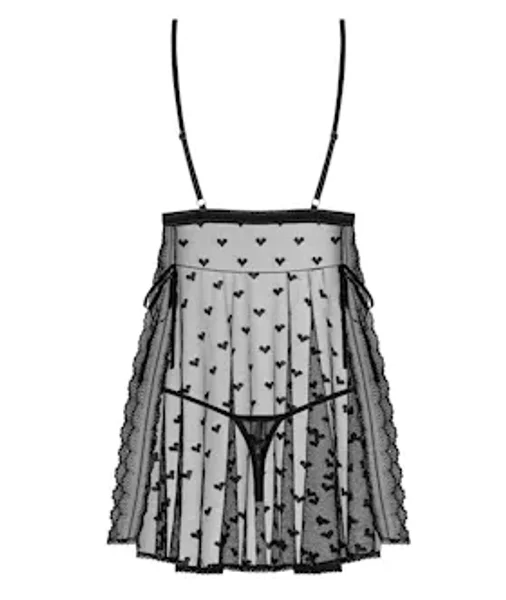 Obsessive Heartia - Babydoll  - Black - S/m — image 7 of 8