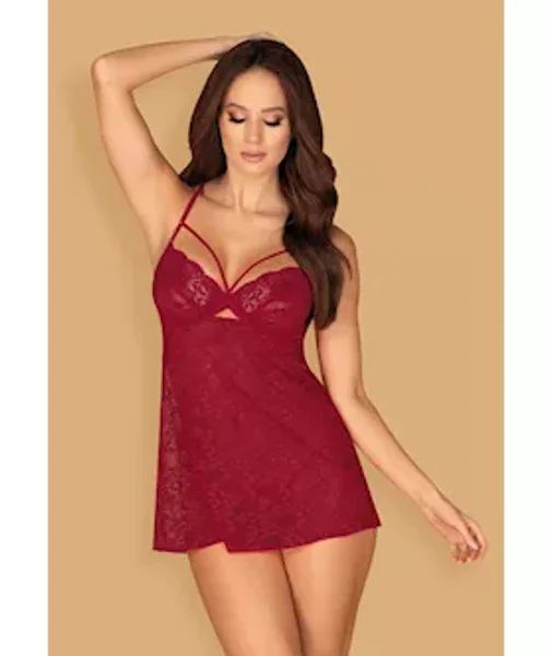 Obsessive Ivetta - Babydoll And Thong  - Red - S/m — image 4 of 8