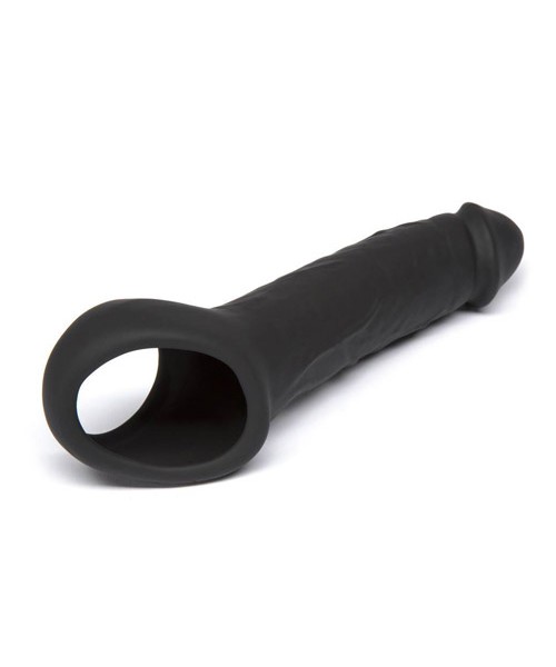 Extended pleasure silicone penis extender