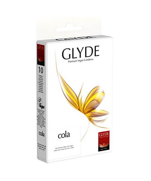 Glyde Ultra Cola Flavour Vegan Condoms 10 Pack