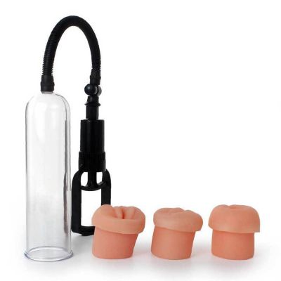 Triple Play Penis Pump Set for Men by Adam Eve