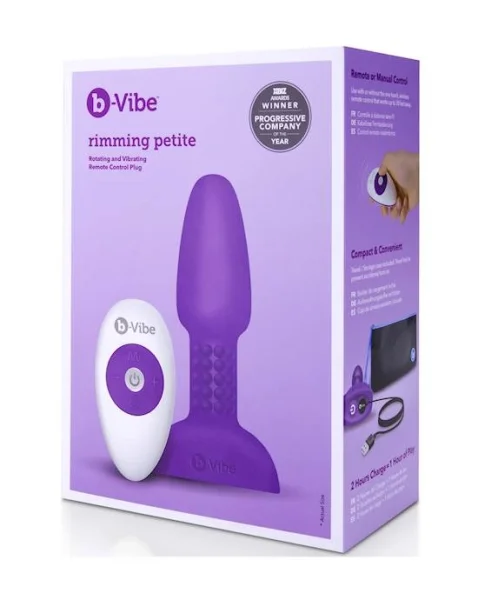 B-vibe Usb Rechargeable Petite Rimming Plug - Purple - 4.9 Inch