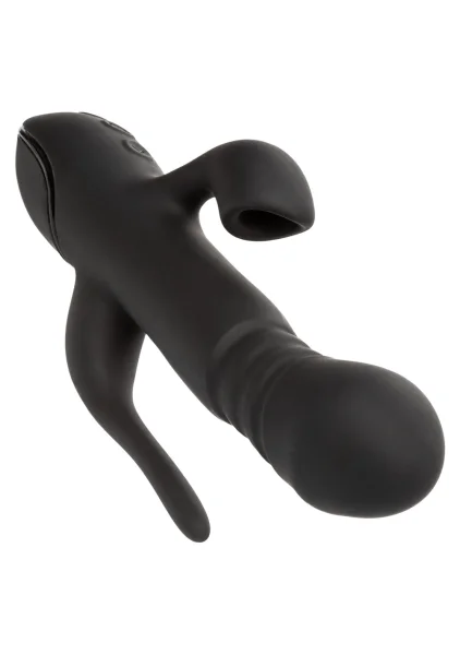 III Triple Euphoria Silicone Triple Stimulation Thrusting Vibrator With Clitoral Suction By CalExotics