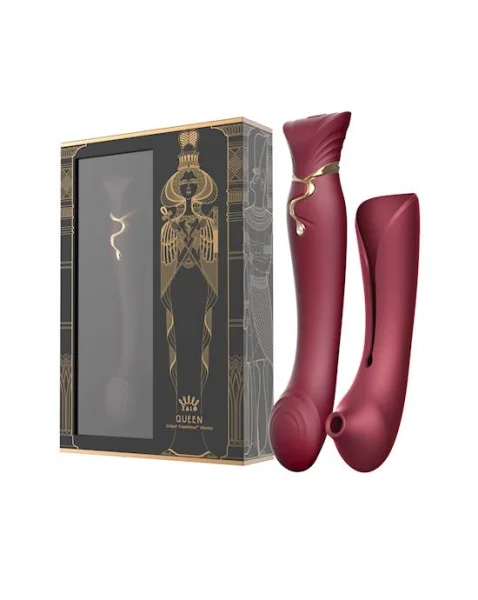 Zalo Queen Set Vibrator - Red - 8.5 Inches
