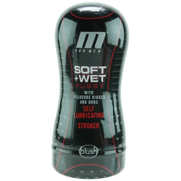 M for Men - Soft and Wet - Pussy With Pleasure Ridges and Orbs - Self Lubricating Stroker Cup - Vanilla